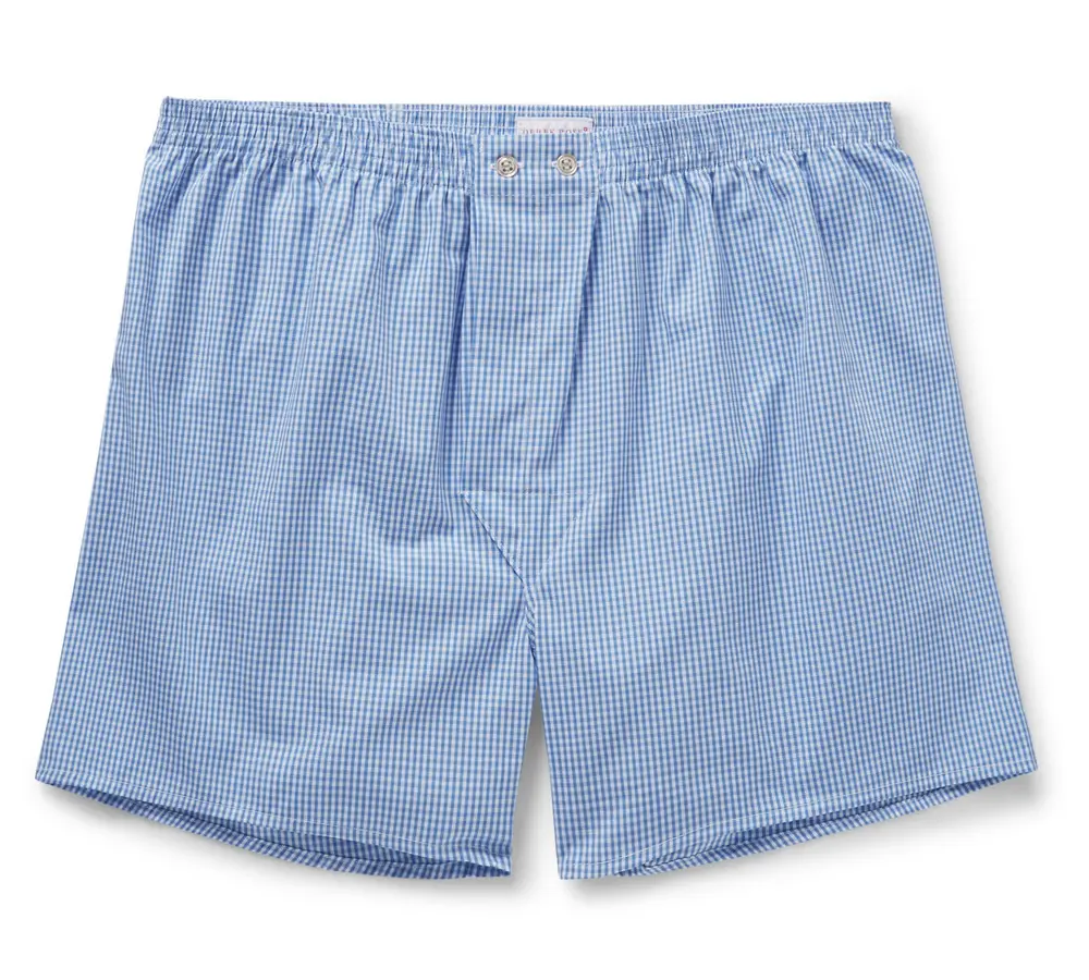 Gingham Cotton Boxer Shorts