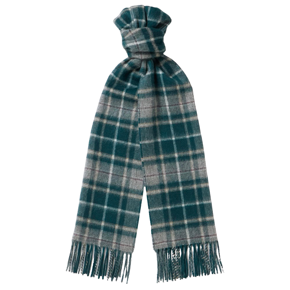 Johnstons Of Elgin Reversible Fringed Checked Cashmere Scarf